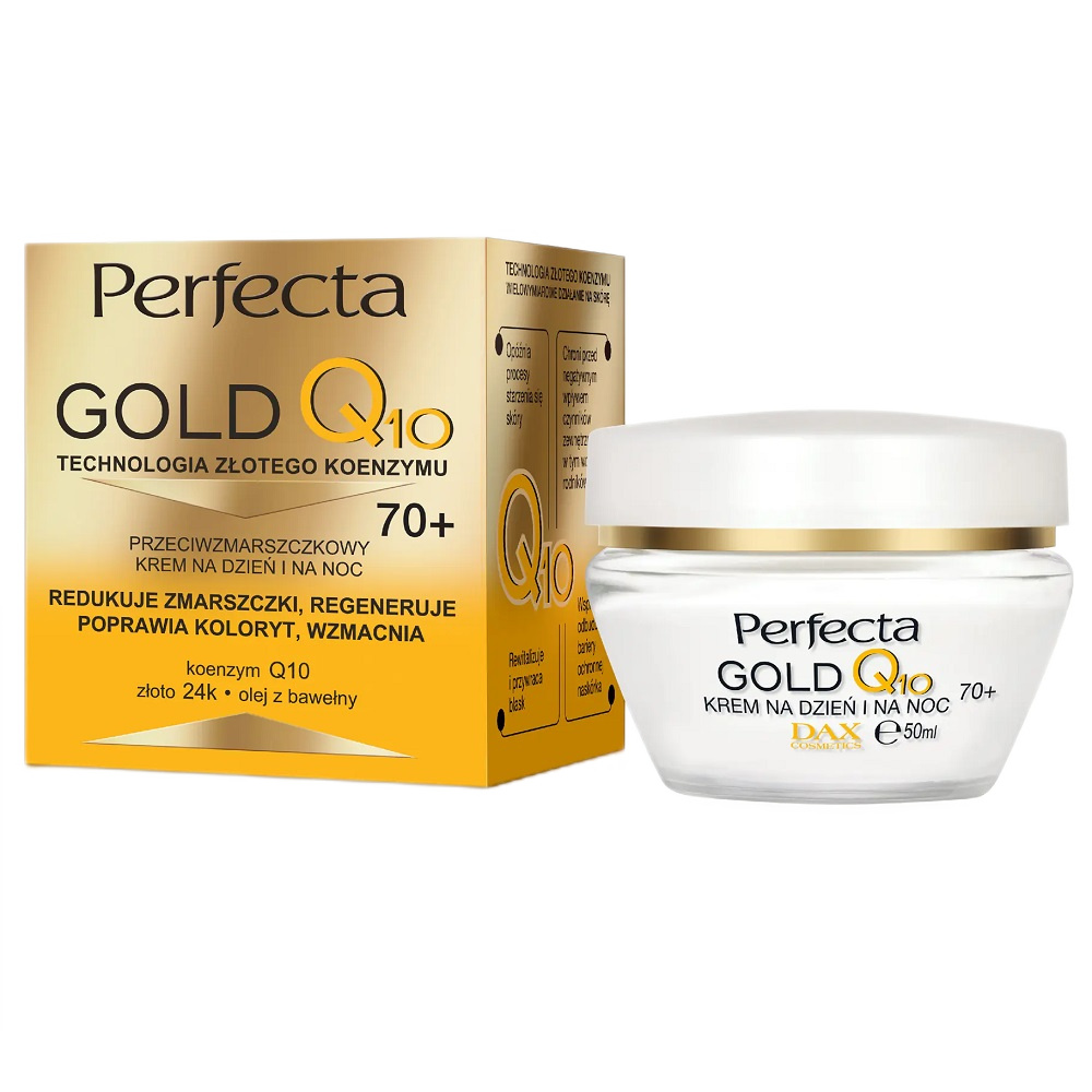 90128431713864105 Gold Q10 przeciwzmarszczkowy krem na dzień i na noc 70+ 50ml - obrazek 1
