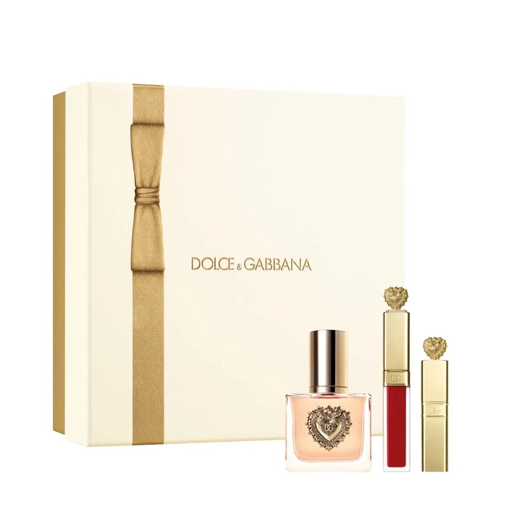 90622731766170675 Devotion zestaw woda perfumowana spray 30ml + tusz do rzęs 4ml + pomadka do ust 5ml - obrazek 1