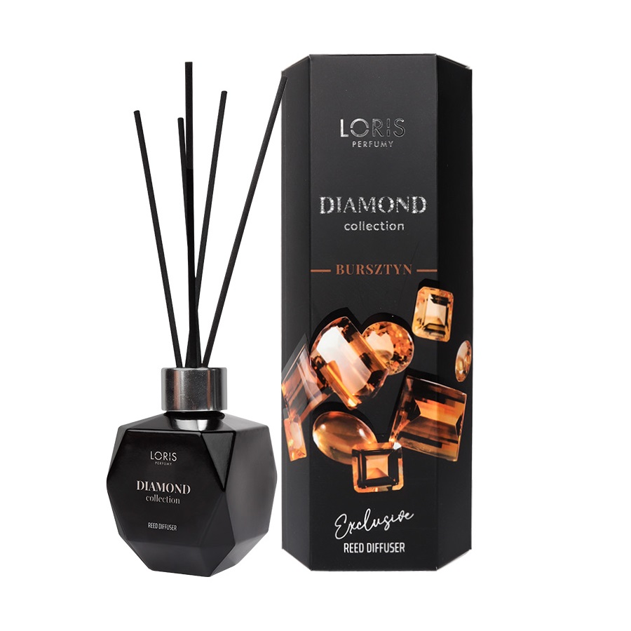 90634781687438858 Diamond Exclusive Reed Diffuser dyfuzor zapachowy z patyczkami Bursztyn 110ml - obrazek 1