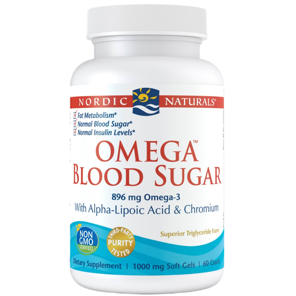 90764691718021912 Omega Blood Sugar suplement diety 60 kapsułek - obrazek 1