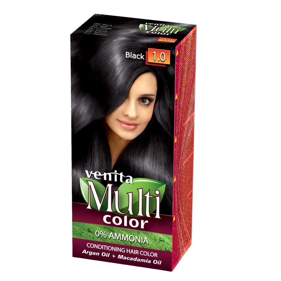 90957181677825677 MultiColor pielęgnacyjna farba do włosów 1.0 Czerń - obrazek 1