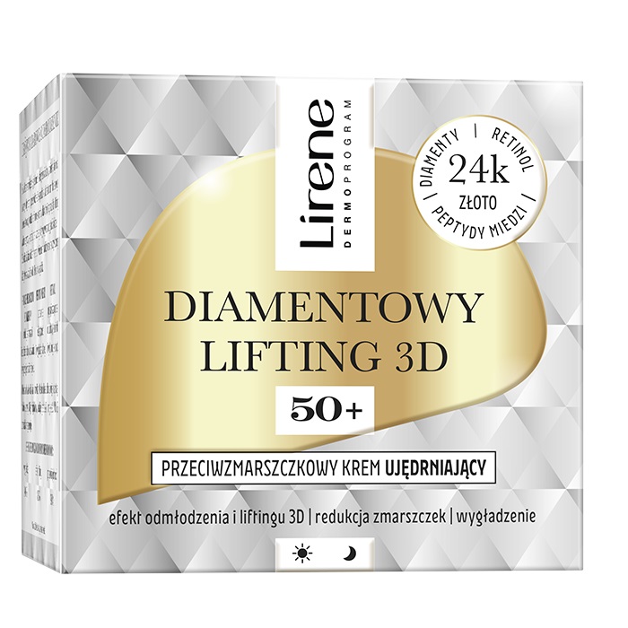 90980061693835027 Diamentowy Lifting 3D przeciwzmarszczkowy krem ujędrniający 50+ 50ml - obrazek 1