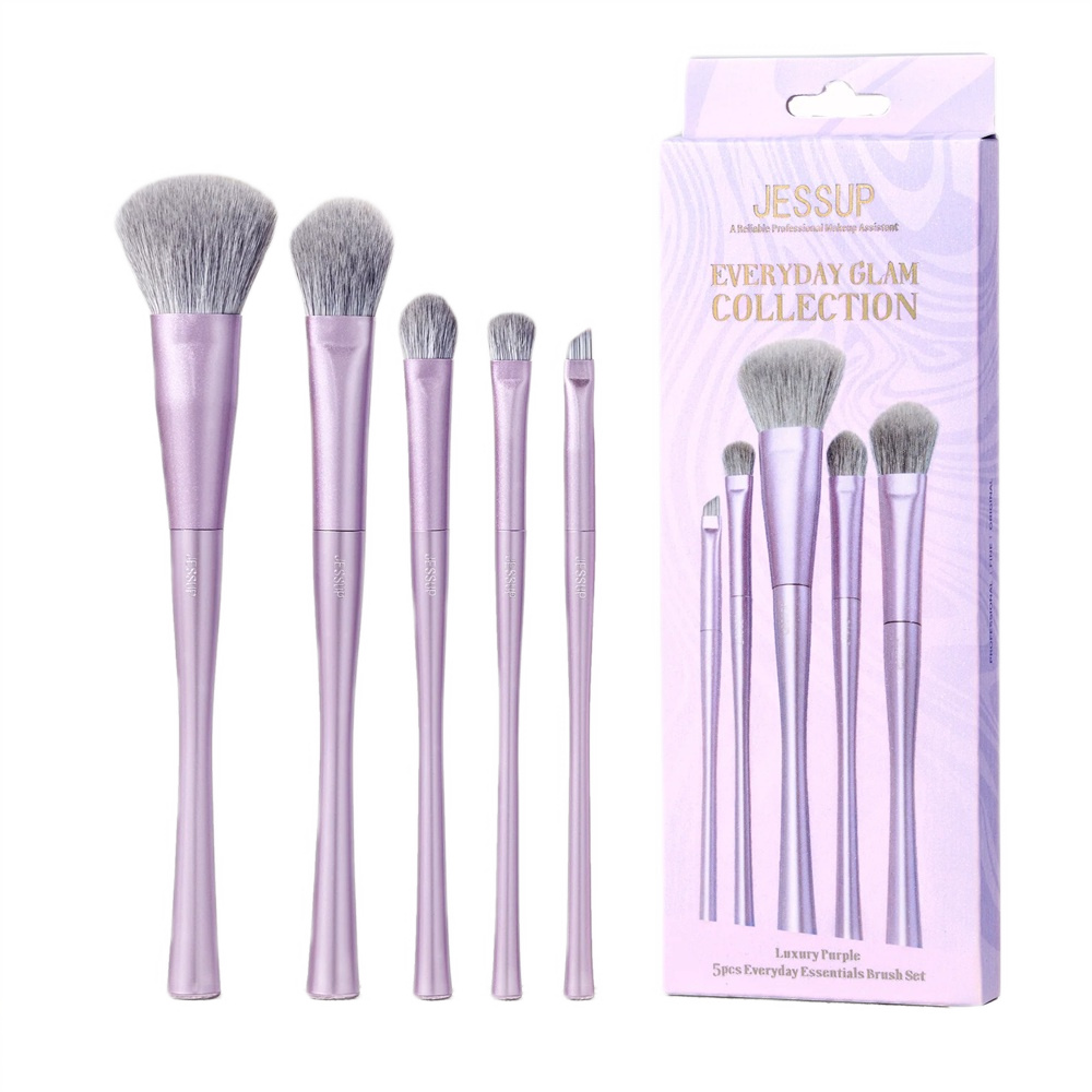 9105151755599975 Luxury Purple Everyday Essentials Brush zestaw pędzli do makijażu T515 5szt. - obrazek 1
