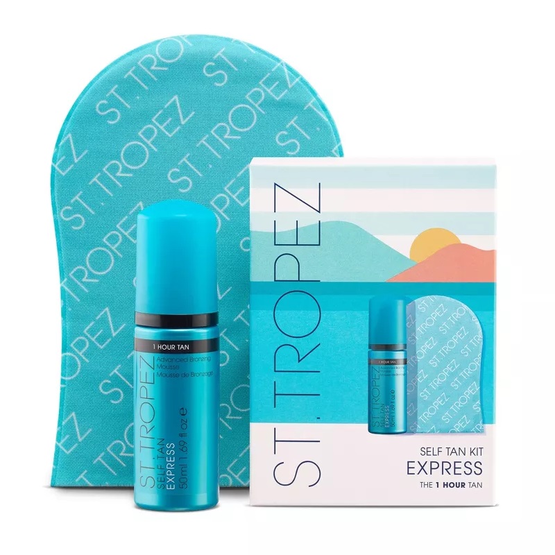 9105451713457430 Self Tan Express zestaw ekspresowa samoopalająca pianka 50ml + rękawica - obrazek 1