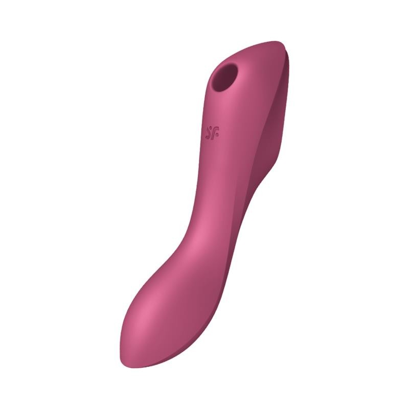 91113341646746894 Curvy Trinity 3 stymulator łechtaczki z wibracjami Red - obrazek 1