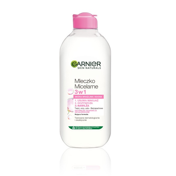 91116721653381085 Skin Naturals mleczko micelarne 3w1 do skóry suchej i wrażliwej 400ml - obrazek 1