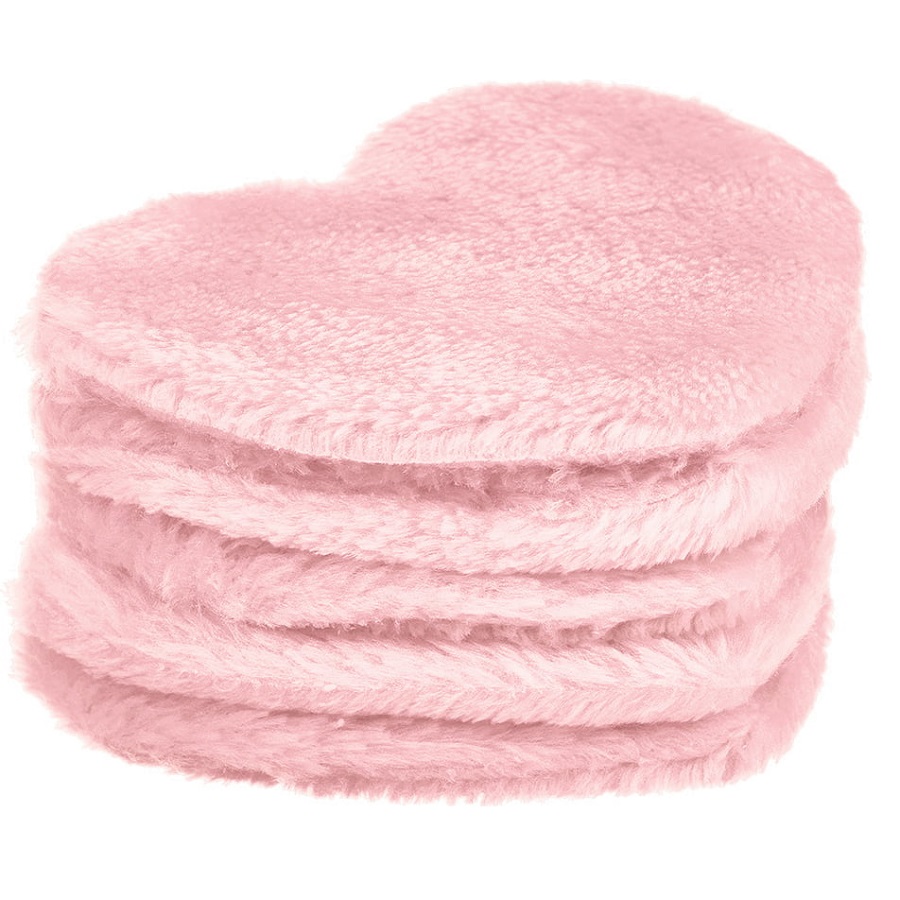 91278111694696190 Heart Pads wielorazowe płatki kosmetyczne Pink 5szt. - obrazek 1
