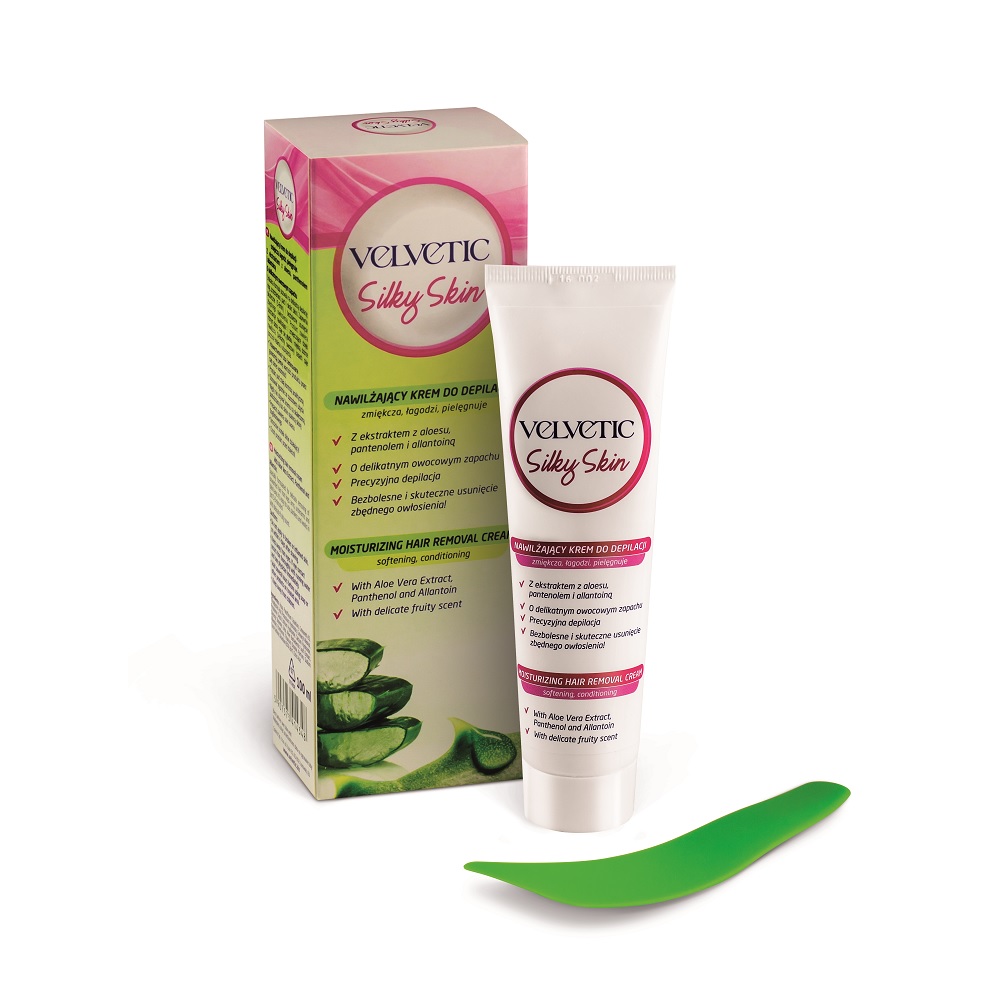 91301861711034323 Silky Skin nawilżający krem do depilacji z aloesem 100ml - obrazek 1