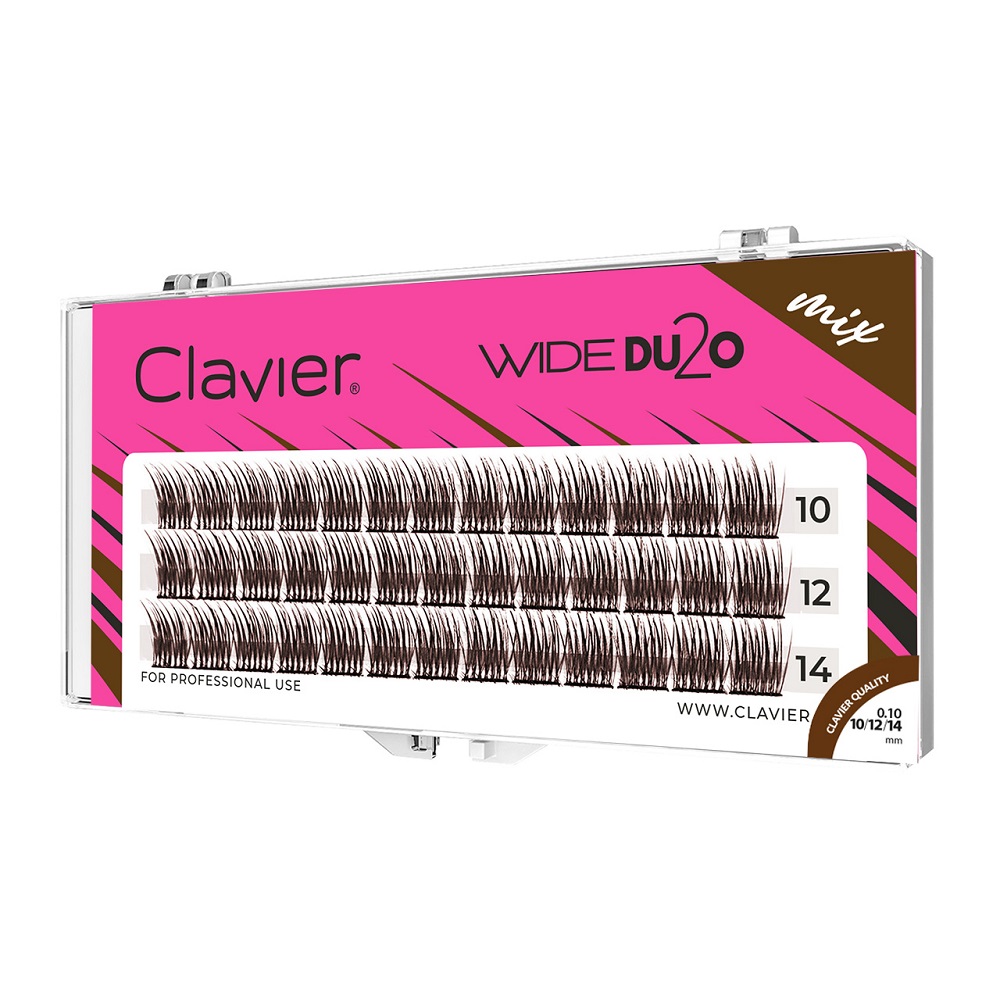 91489011766137012 Wide Du2o Brown kępki rzęs skręt C o objętości 10D mix 10/12/14mm - obrazek 1