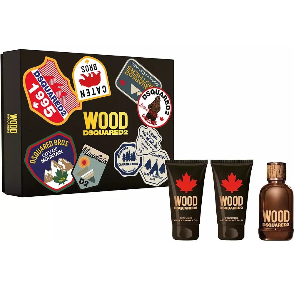 91554111640838818 Wood Pour Homme zestaw woda toaletowa spray 50ml + żel pod prysznic 50ml + balsam po goleniu 50ml - obrazek 1