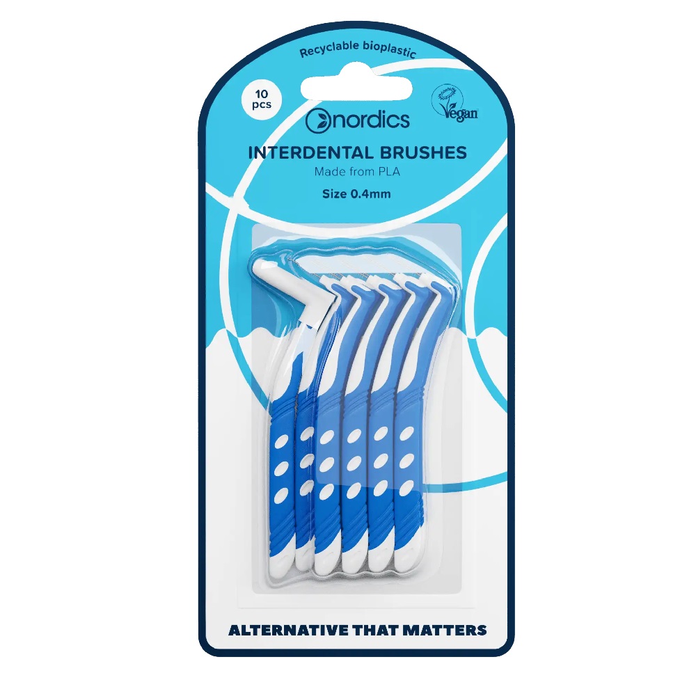 9157821680088933 L-shaped Interdental Brushes bioplastyczne szczoteczki do czyszczenia przestrzeni międzyzębowej 0.4mm 10szt. - obrazek 1