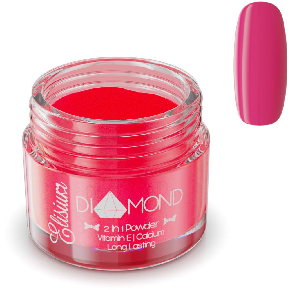 91863751764265036 Diamond 2in1 Powder proszek do manicure tytanowego DR205 Traffic Red 23g - obrazek 1