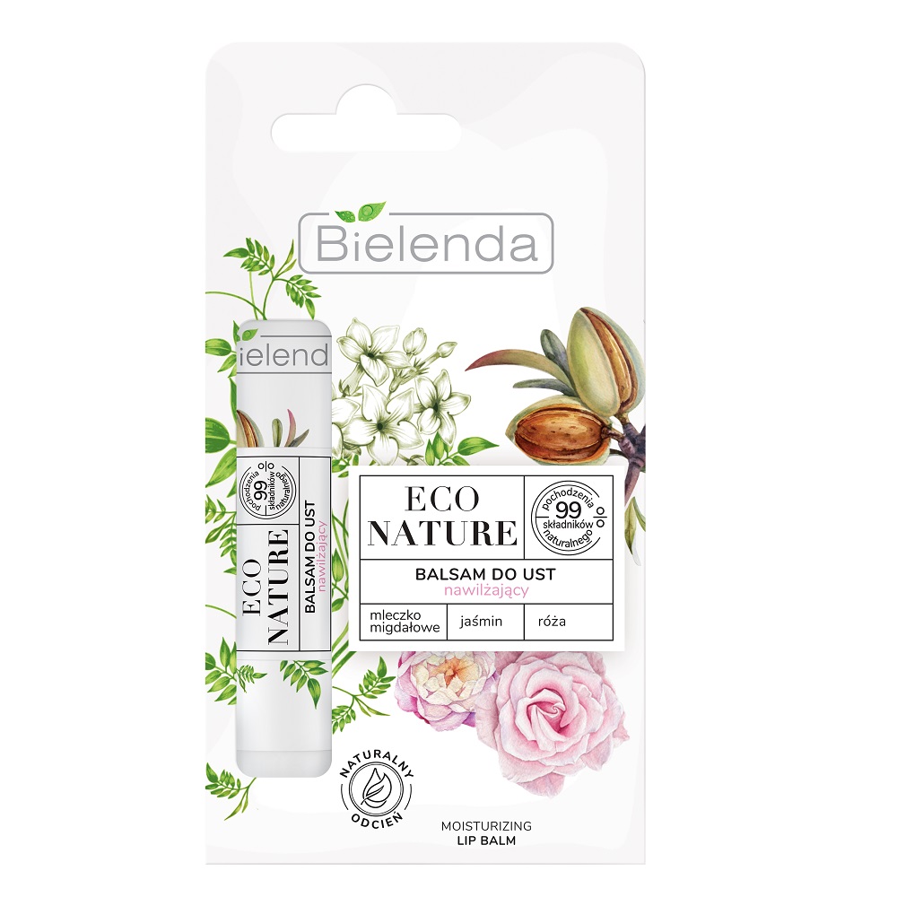 91880771650626760 Eco Nature balsam do ust nawilżający Mleczko migdałowe & Jaśmin & Róża 10g - obrazek 1