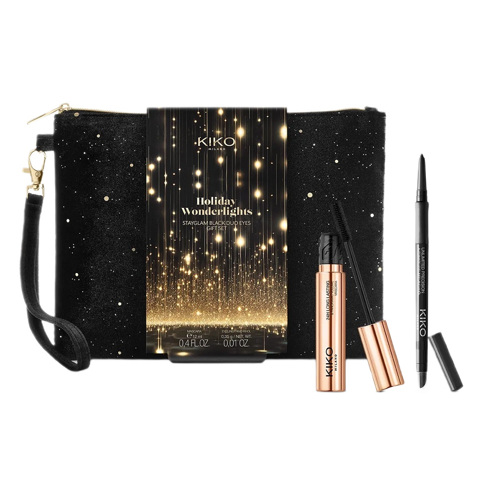 91897021730142377 Holiday Wonderlights Stayglam Black Duo Eyes Gift Set zestaw panoramiczny tusz do rzęs zwiększający objętość 12ml + kredka do oczu 0.35g - obrazek 1