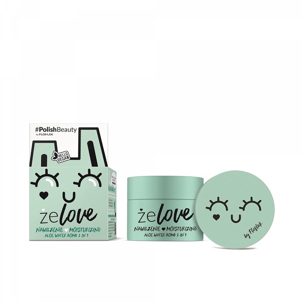 91940441611647671 Żelove Nawilżenie Aloe Water Bomb 2in1 intensywnie nawilżający żel do pielęgnacji twarzy szyi i dekoltu 50ml - obrazek 1