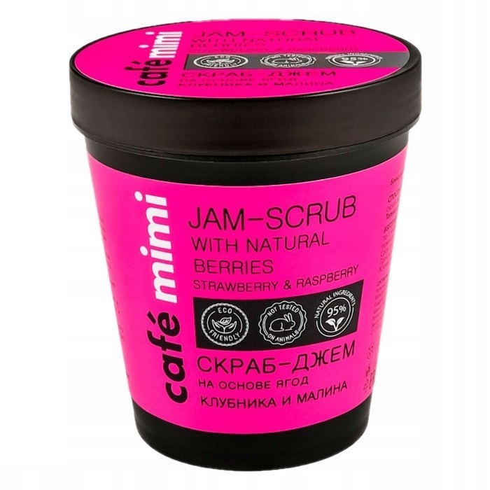 92057031646746212 Jam-Scrub cukrowy peeling do ciała na bazie naturalnych owoców Truskawka i Malina 270g - obrazek 1