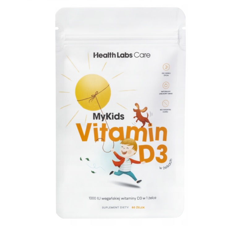 92137101692601366 MyKids Vitamin D3 wegańska witamina D w żelkach dla dzieci suplement diety 60 żelek - obrazek 1