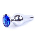 Butt Plug Collection Jewellery Silver metalowy korek analny Dark Blue