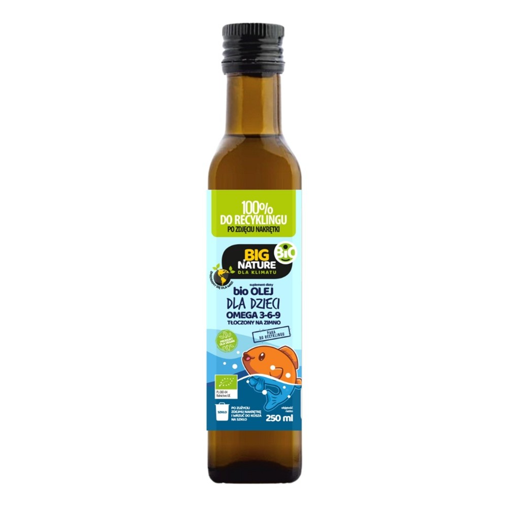 92413561763628117 Omega 3-6-9 olej dla dzieci tłoczony na zimno 250ml - obrazek 1