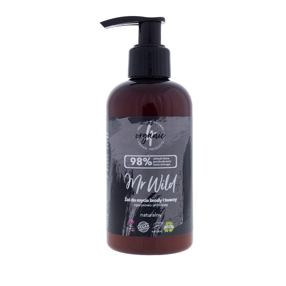 92502671623293493 Mr Wild żel do mycia brody i twarzy cyprysowo-imbirowy 200ml - obrazek 1