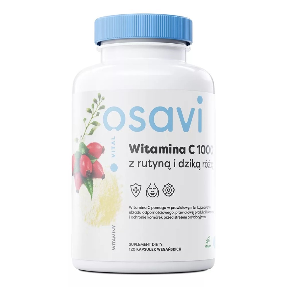 92585041718004267 Witamina C 1000 z rutyną i dziką różą suplement diety 120 kapsułek - obrazek 1