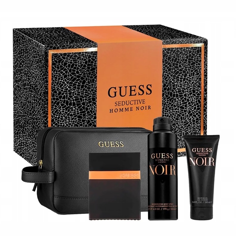92606071731402269 Seductive Noir Homme zestaw woda toaletowa spray 100ml + żel pod prysznic 100ml + dezodorant spray 226ml + kosmetyczka - obrazek 1