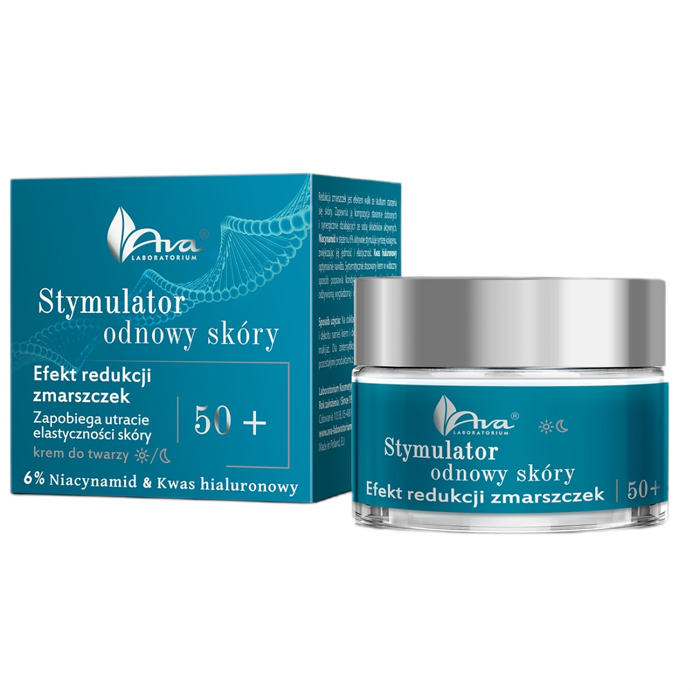 92608361725421226 Stymulator odnowy skóry krem na dzień i na noc efekt redukcji zmarszczek 50+ 50ml - obrazek 1
