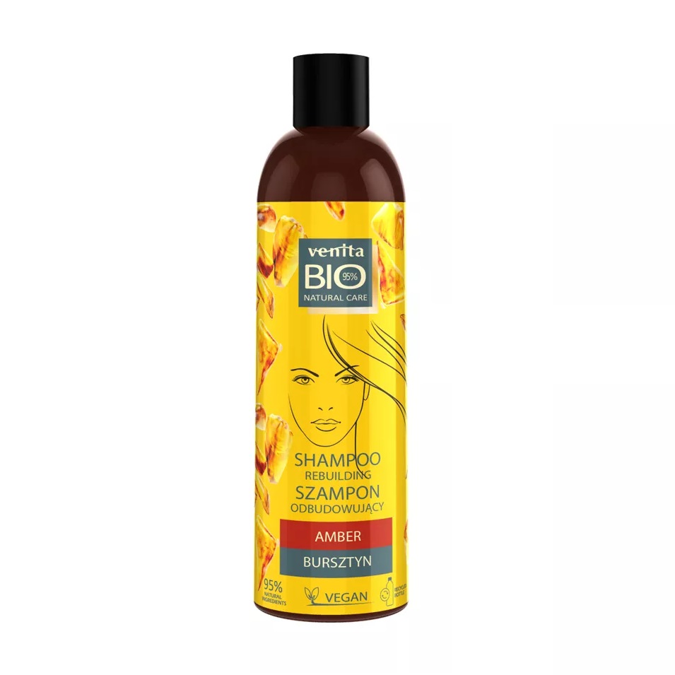 92651861659087467 Bio Bursztyn odbudowujący szampon z ekstraktem z bursztynu do włosów farbowanych 300ml - obrazek 1