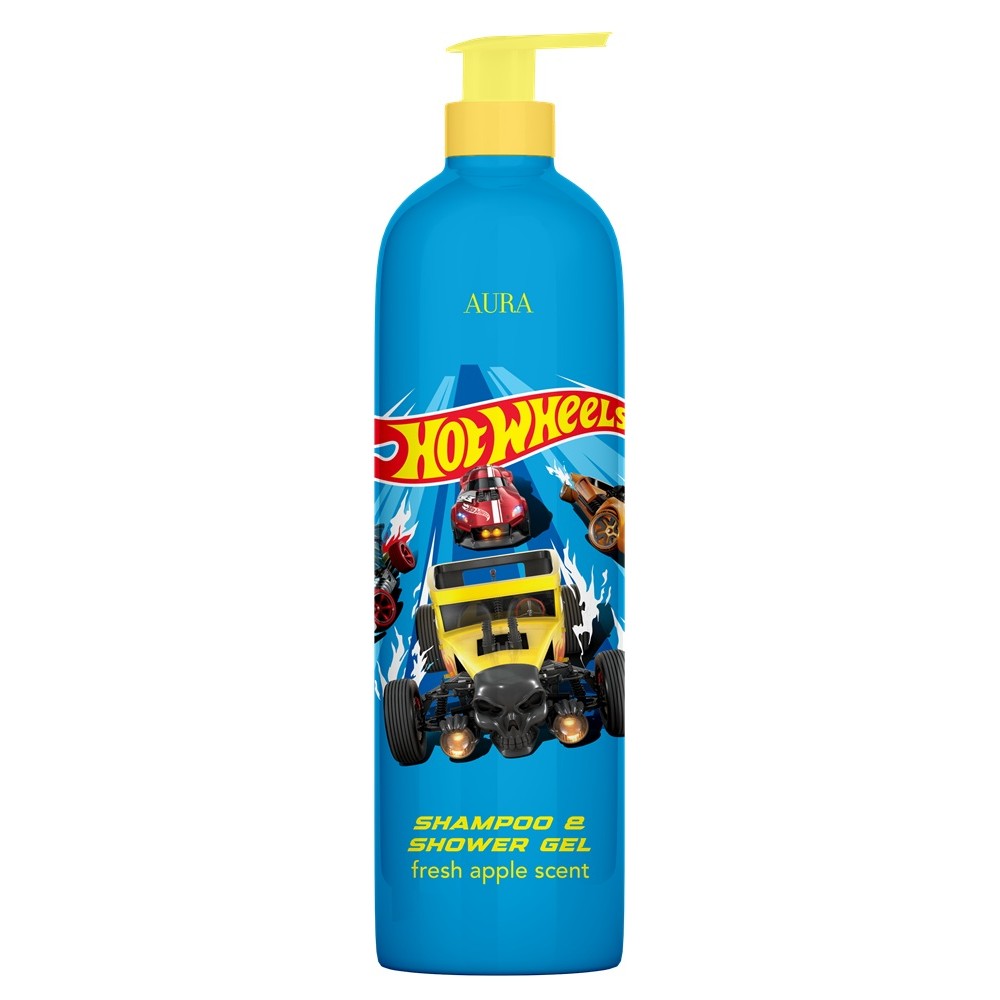 92660251756896047 Hot Wheels Shampoo & Shower Gel szampon i żel pod prysznic dla dzieci Fresh Apple 1000ml - obrazek 1