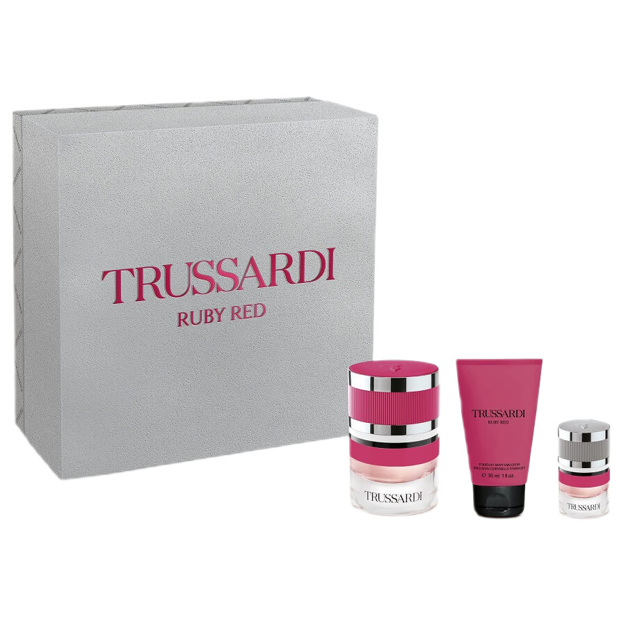 92820691757397425 Ruby Red zestaw woda perfumowana spray 30ml + miniatura wody perfumowanej 7ml + balsam do ciała 30ml - obrazek 1