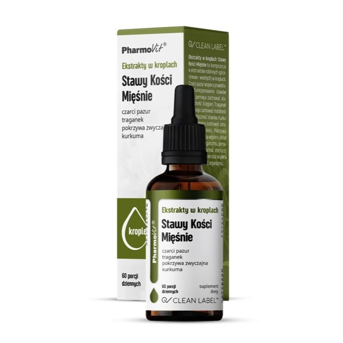 92866051746016463 Ekstrakty w kroplach Stawy Kości Mięśnie suplement diety w kroplach 30ml - obrazek 1