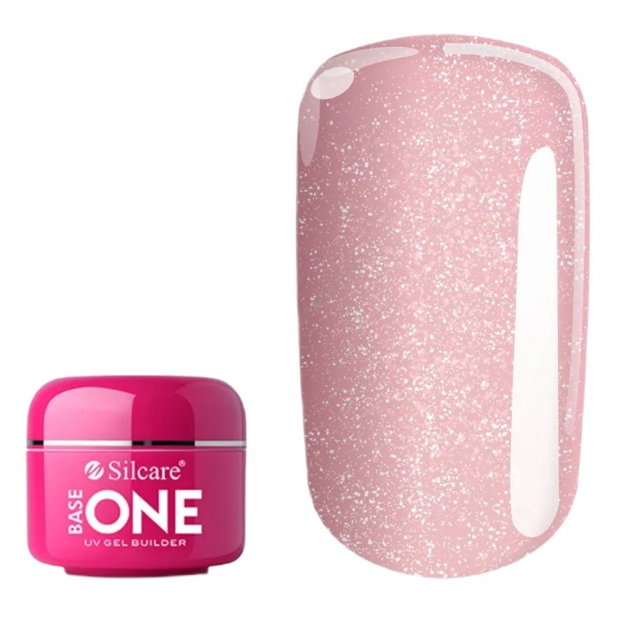93192081710169358 Base One Shimmer Misty Rose żel budujący do paznokci 50g - obrazek 1