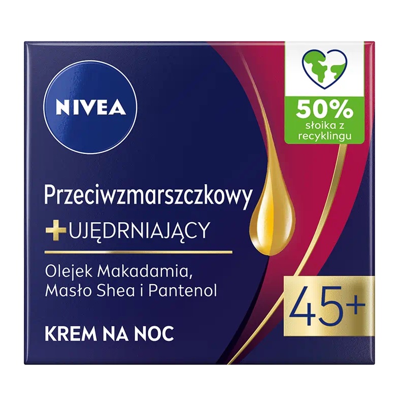 93364461673596598 Przeciwzmarszczkowy + Ujędrniający krem na noc 45+ 50ml - obrazek 1