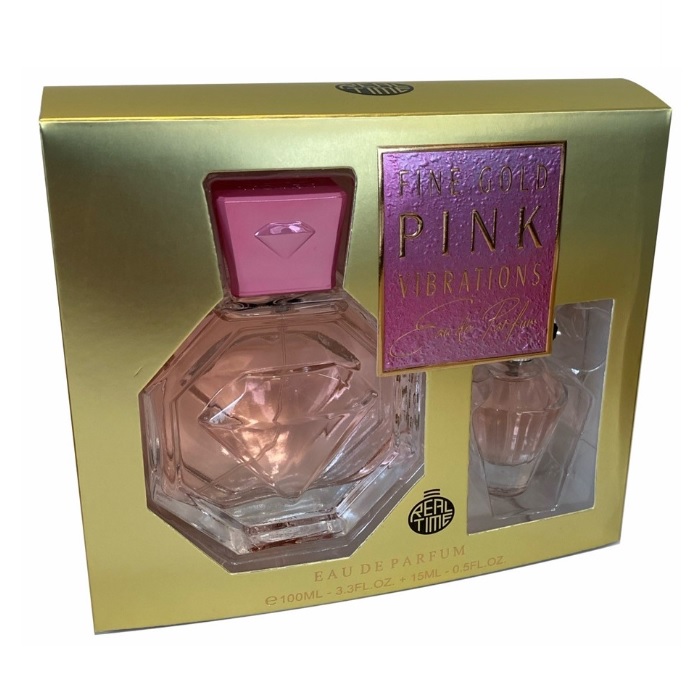 93493671680519011 Fine Gold Pink Vibrations zestaw woda perfumowana spray 100ml + woda perfumowana spray 15ml - obrazek 1