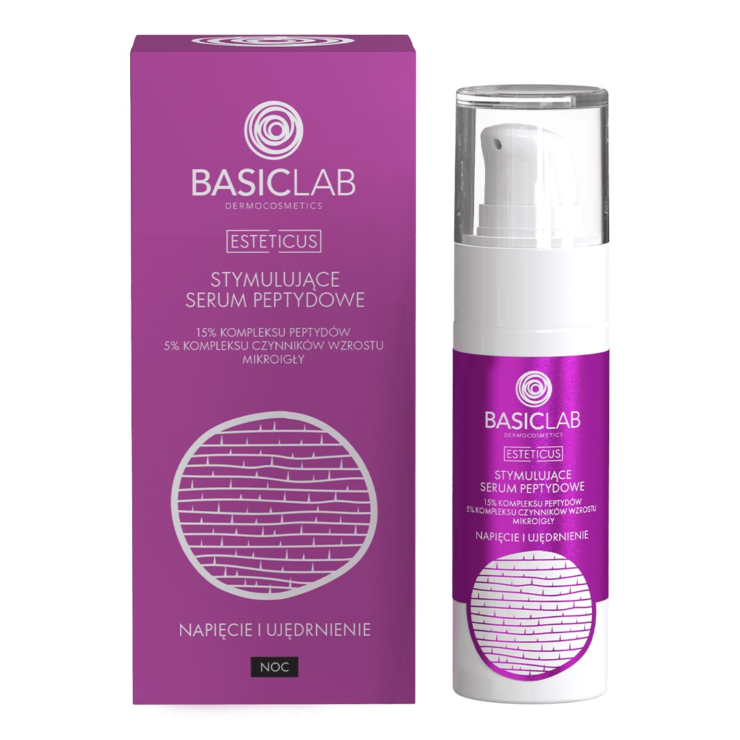 93901601748252779 Esteticus stymulujące serum peptydowe 15% kompleksu peptydów 5% kompleksu czynników wzrostu mikroigły Napięcie i Ujędrnienie 30ml - obrazek 1