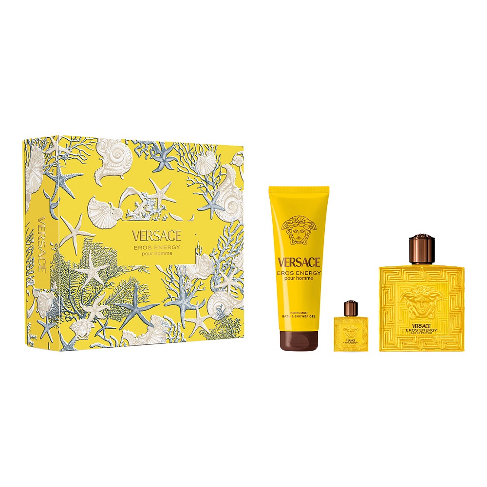 93919341745319750 Eros Energy zestaw woda perfumowana spray 100ml + żel pod prysznic 150ml + woda perfumowana 5ml - obrazek 1