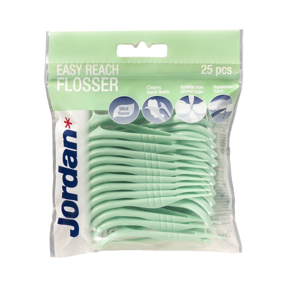 94023941655888085 Easy Reach Flosser wykałaczki z nicią i czyścikiem do języka 25szt. - obrazek 1