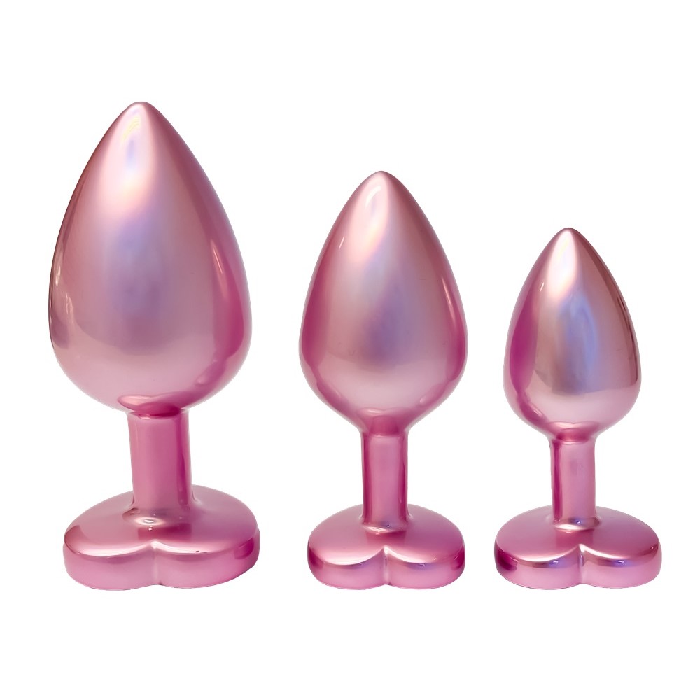 94037701725453105 Gleaming Love Pearl Pink Plug Set zestaw korków analnych 3szt - obrazek 1