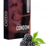 Oral Condom smakowe prezerwatywy Blackberry 3szt.
