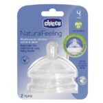Natural Feeling smoczek silikonowy na butelkę trójprzepływowy 4m+ 2szt.