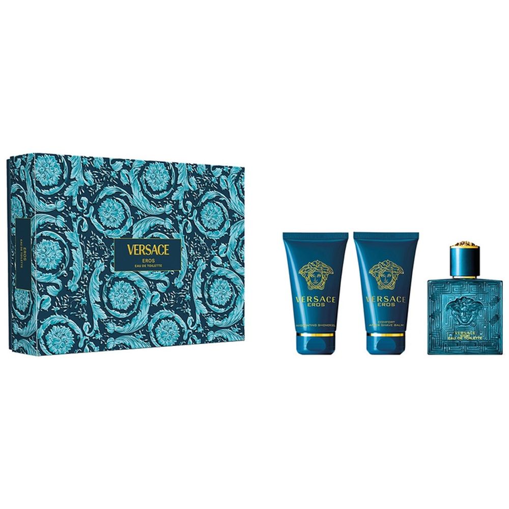 94618711730116564 Eros zestaw woda toaletowa spray 50ml + żel pod prysznic 50ml + balsam po goleniu 50ml - obrazek 1