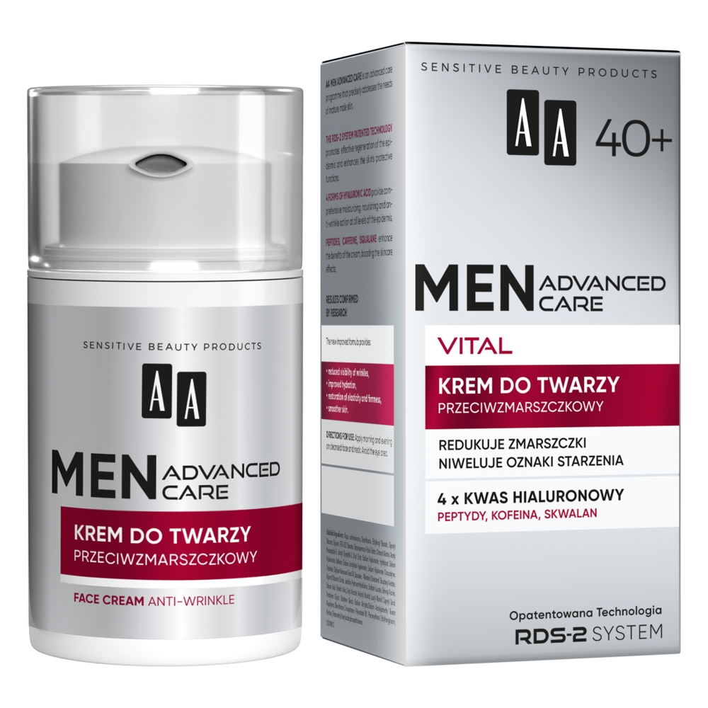94885441741277809 Men Advanced Care Vital 40+ krem do twarzy przeciwzmarszczkowy 50ml - obrazek 1