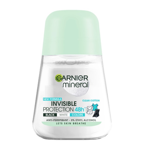95001041660645940 Mineral Invisible Protection Clean Cotton antyperspirant w kulce 50ml - obrazek 1