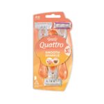 Quattro Smooth Sparkle jednorazowe maszynki do golenia dla kobiet 3szt