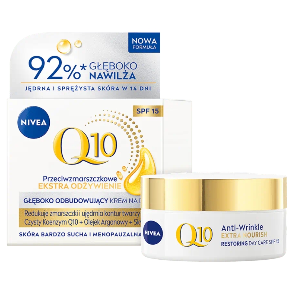 95189561753909185 Q10 Ekstra Odżywienie przeciwzmarszczkowy krem na dzień SPF15 50ml - obrazek 1