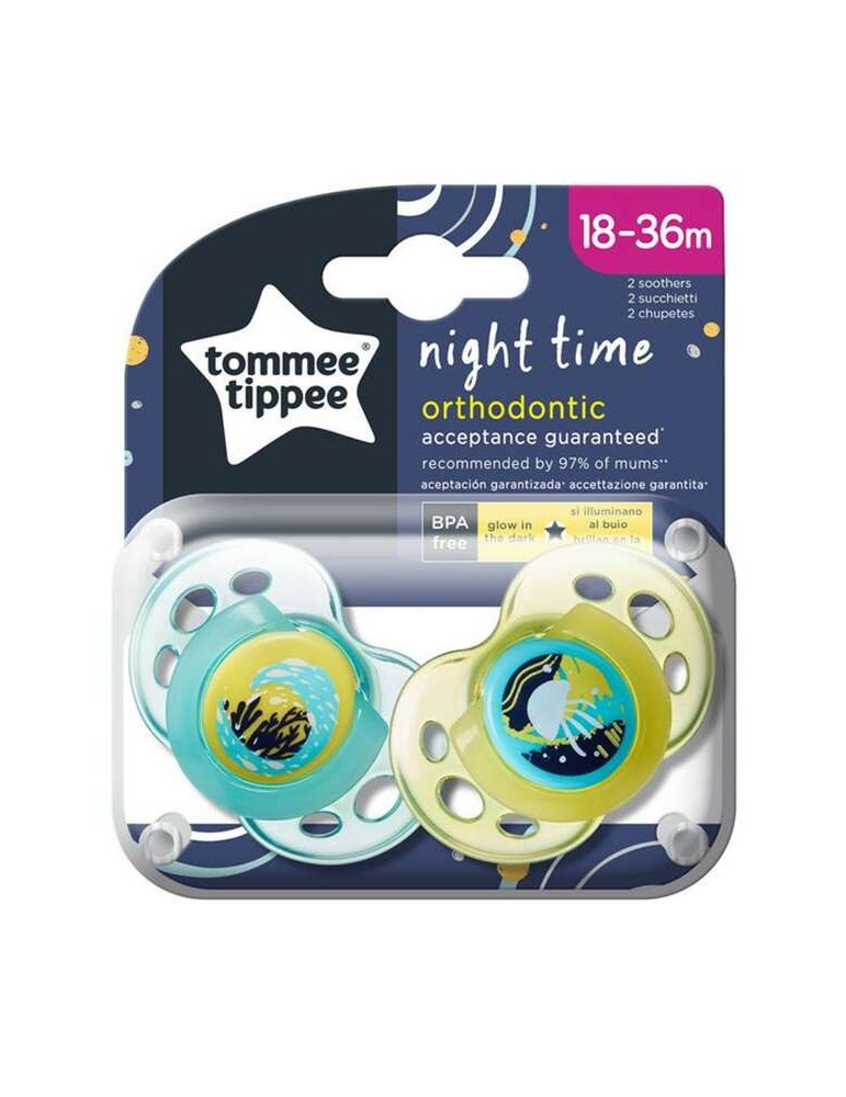 95347081663144684 Night Time smoczek uspokajający 18-36m 2szt. - obrazek 1