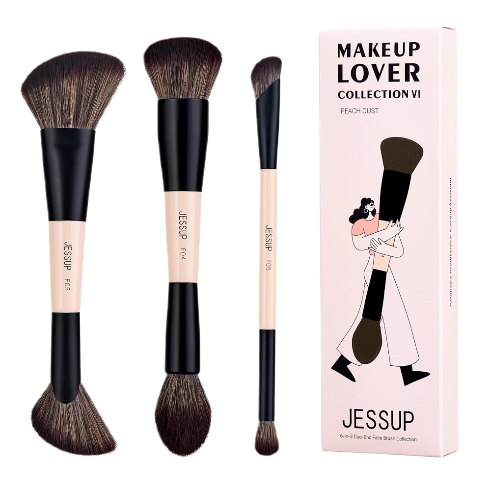 95440571745821232 Duo-End Brush Versatility Collection zestaw dwustronnych pędzli do makijażu Peach Dust 3szt. - obrazek 1
