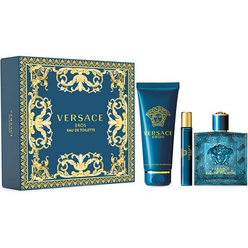 9571441694680306 Eros zestaw woda toaletowa spray 100ml + woda toaletowa spray 10ml + żel pod prysznic 150ml - obrazek 1