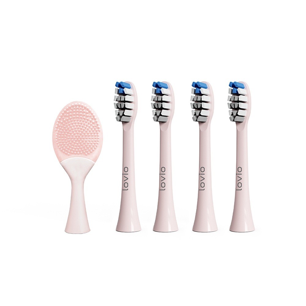 95796091759840214 SonicProtect PRO końcówki do szczoteczki sonicznej średnia twardość Różowe LVTB124PK-HM 5szt - obrazek 1