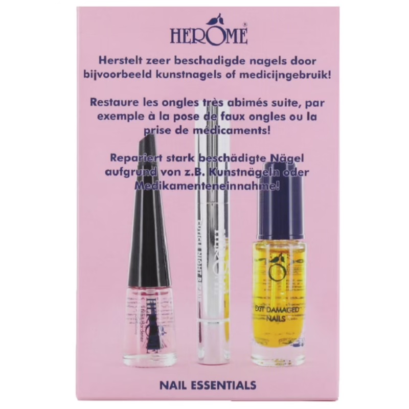 95945781679498487 Nail Essentials zestaw odżywka do paznokci 7ml + utwardzacz 4ml + kuracja do skórek 1.3ml - obrazek 1